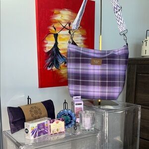 Meiduola Lavender Tote Bag 12.75”x 9.75” with Lavender Serenity Essentials New